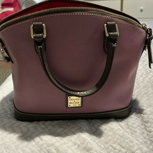 Dooney and Bourke pebble grain purple top handle purse